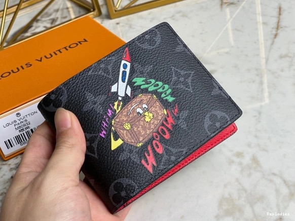 Rep ladies WALLET VUITTON LOUIS MULTIPLE 0805